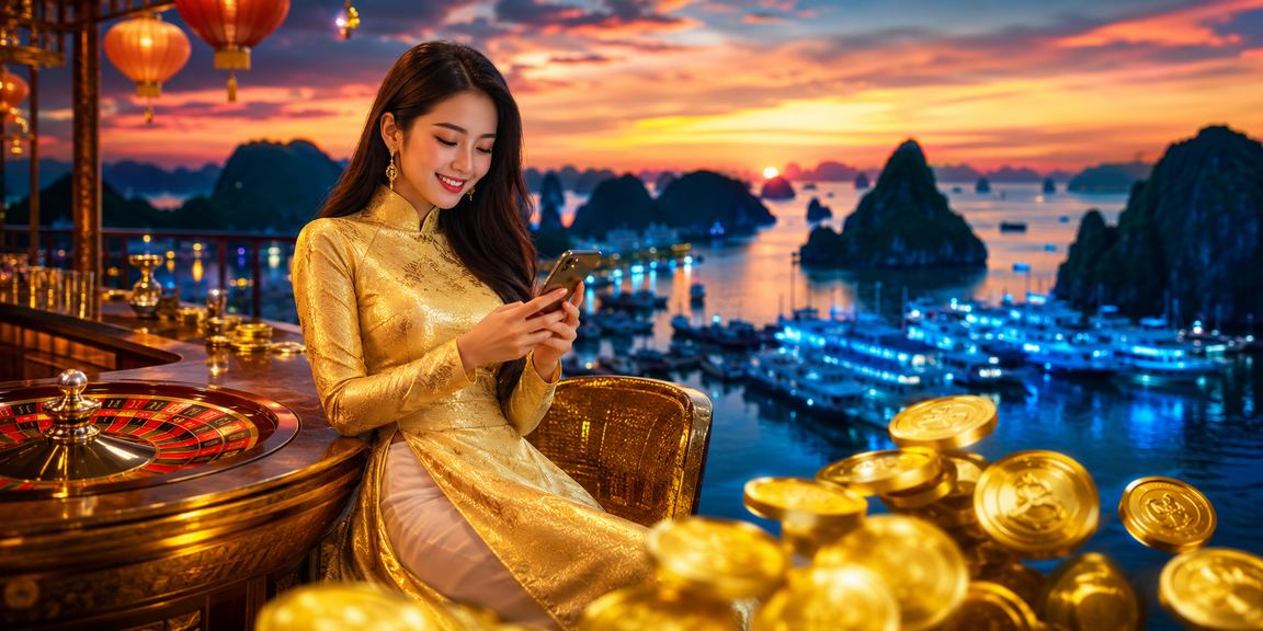 Vịnh Hạ Long hùng vĩ với hình ảnh thiếu nữ áo dài thưởng thức roulette trực tuyến trên du thuyền